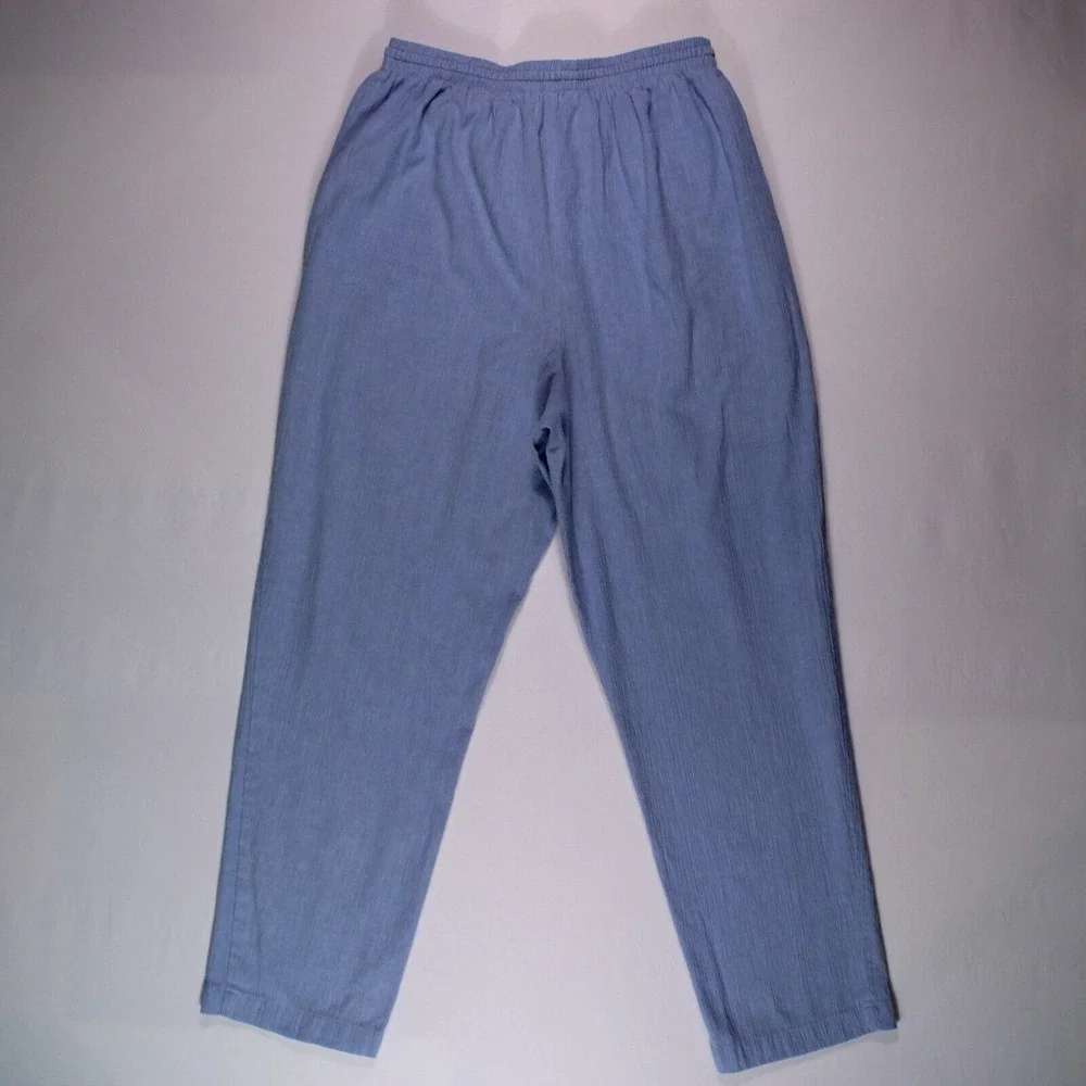 Alfred Dunner Pants Womens Size 12 Blue Pull‎ On Pants  - (26.5 x 26)
